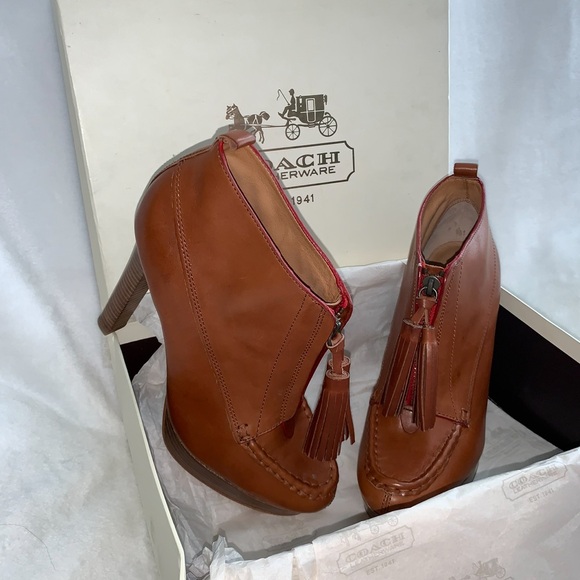 Coach heel with tassels. Never worn still in original box. - Picture 3 of 5